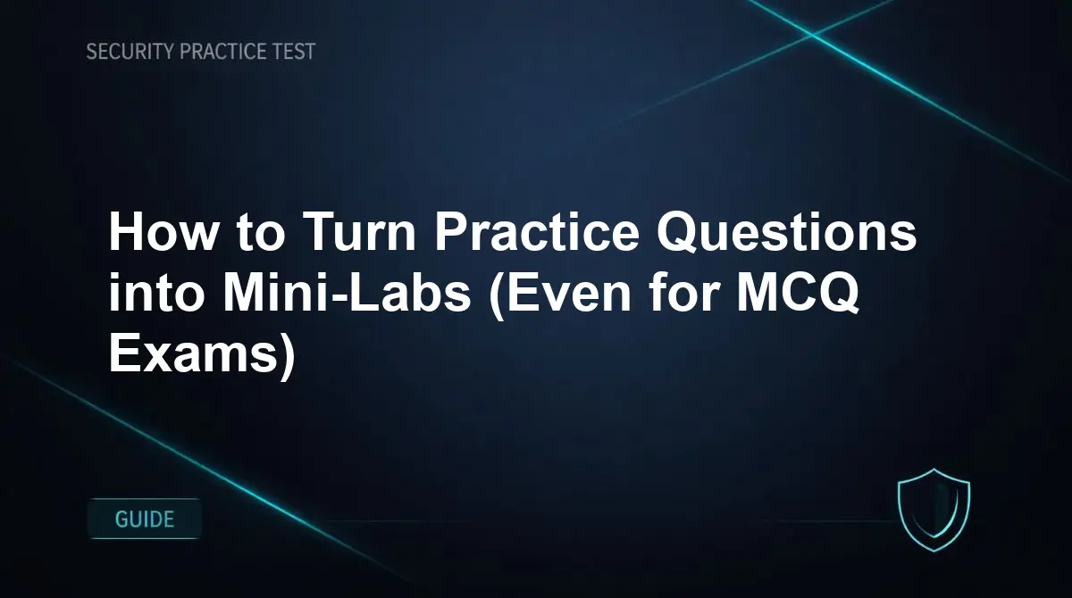 How to Turn Practice Questions into Mini-Labs (Even for MCQ Exams)