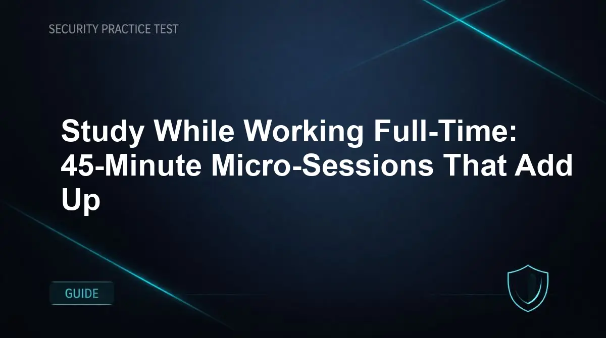 Study While Working Full-Time: 45-Minute Micro-Sessions That Add Up