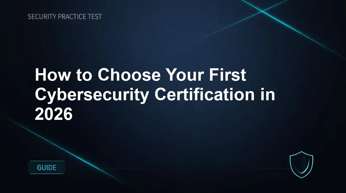 How to Choose Your First Cybersecurity Certification in 2026