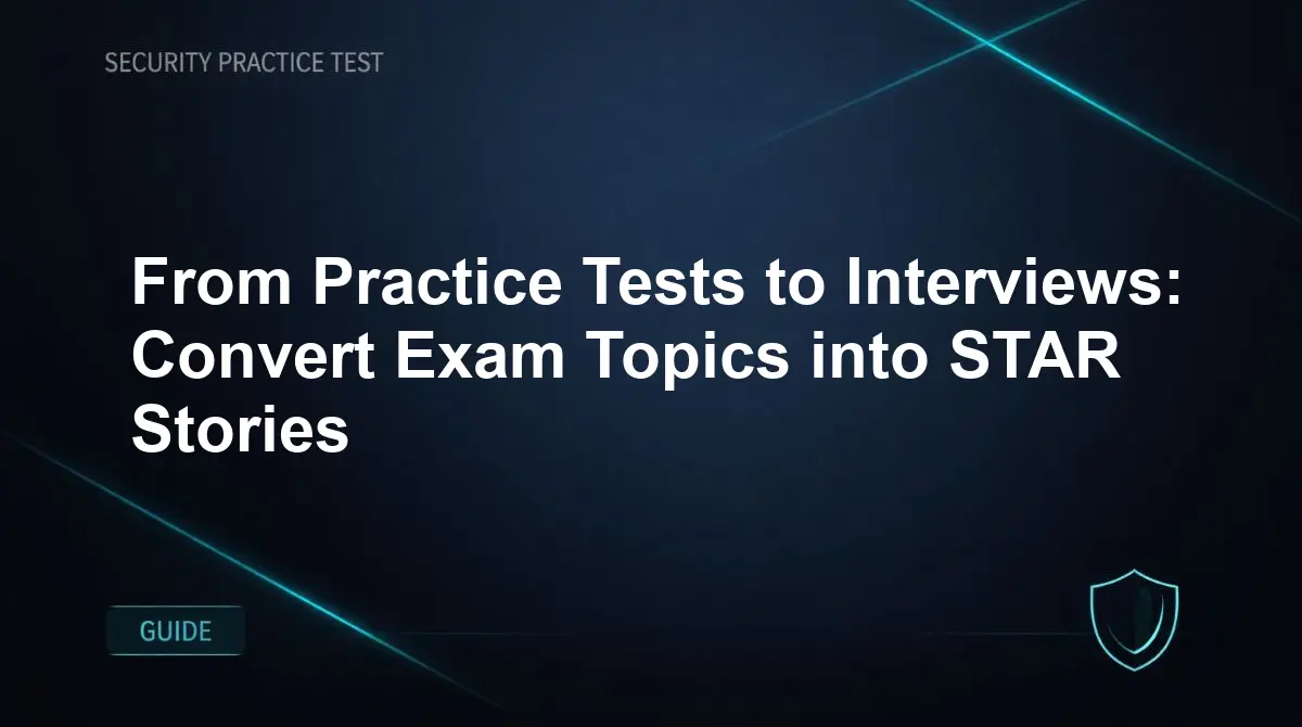 From Practice Tests to Interviews: Convert Exam Topics into STAR Stories