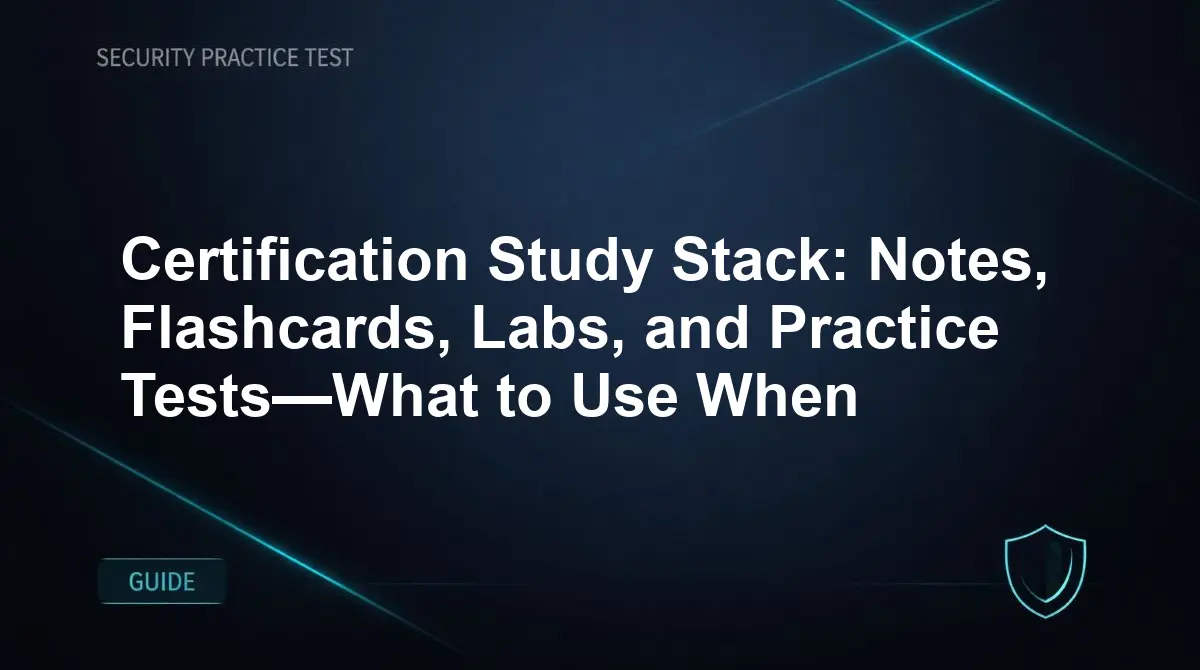 Certification Study Stack: Notes, Flashcards, Labs, and Practice Tests—What to Use When