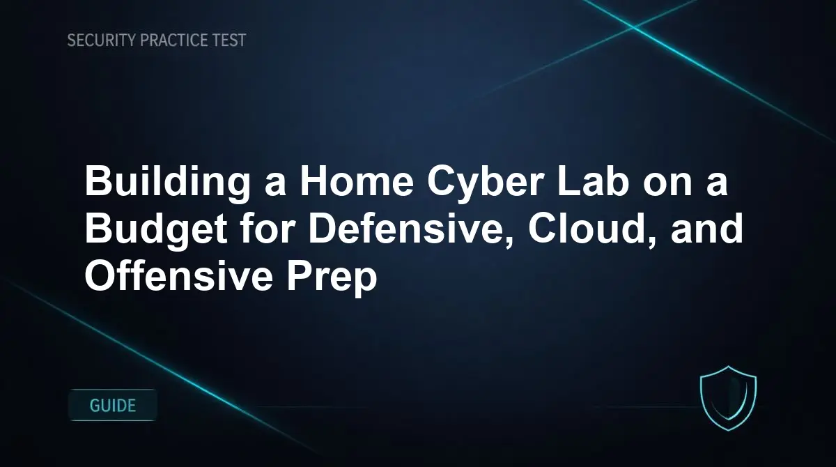 Building a Home Cyber Lab on a Budget for Defensive, Cloud, and Offensive Prep