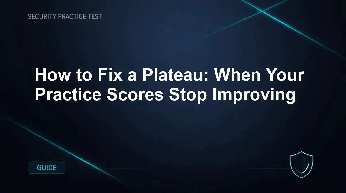 How to Fix a Plateau: When Your Practice Scores Stop Improving