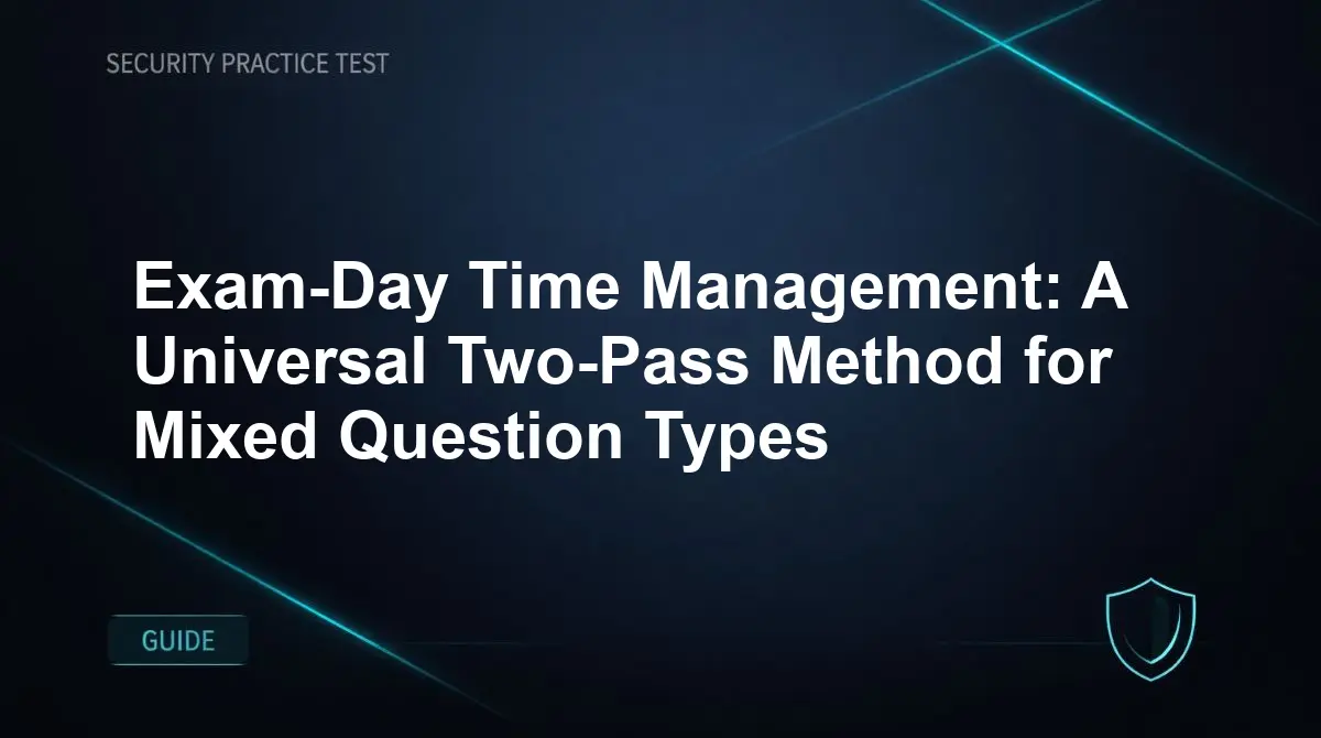 Exam-Day Time Management: A Universal Two-Pass Method for Mixed Question Types