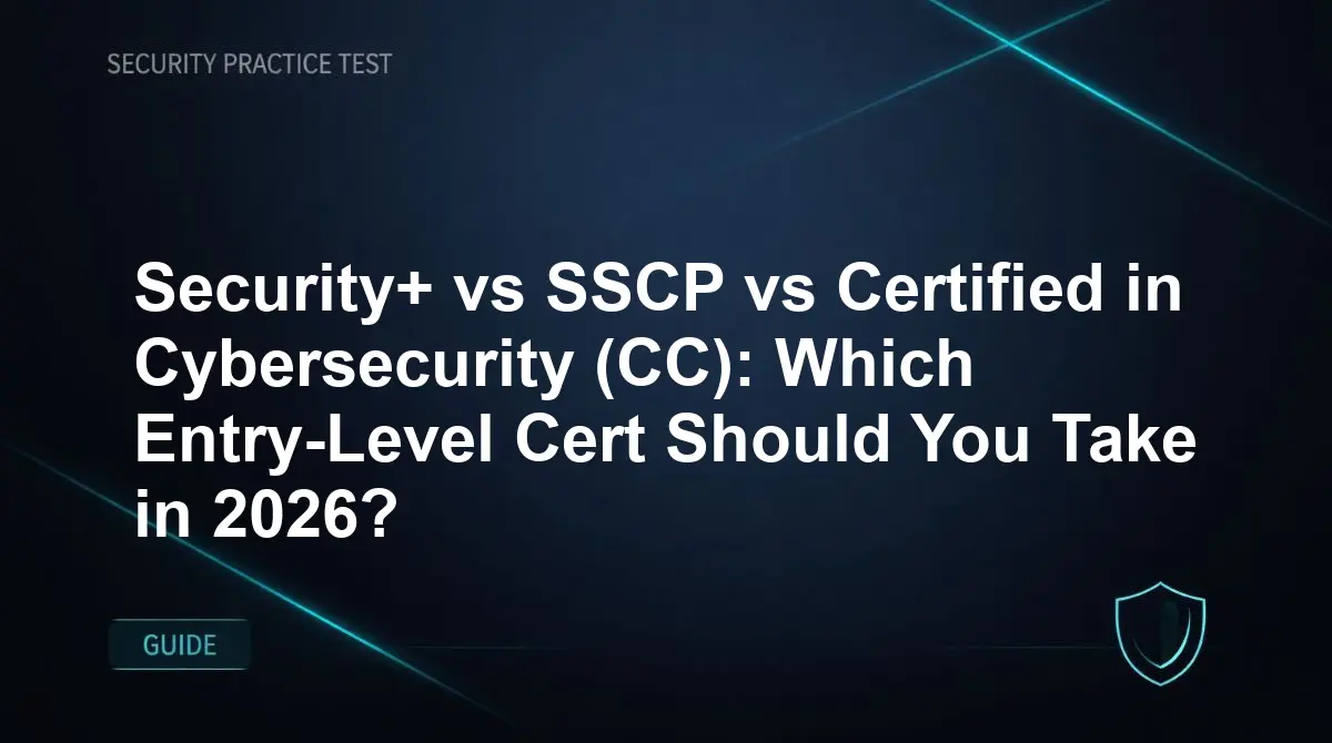 Security+ vs SSCP vs Certified in Cybersecurity (CC): Which Entry-Level Cert Should You Take in 2026?
