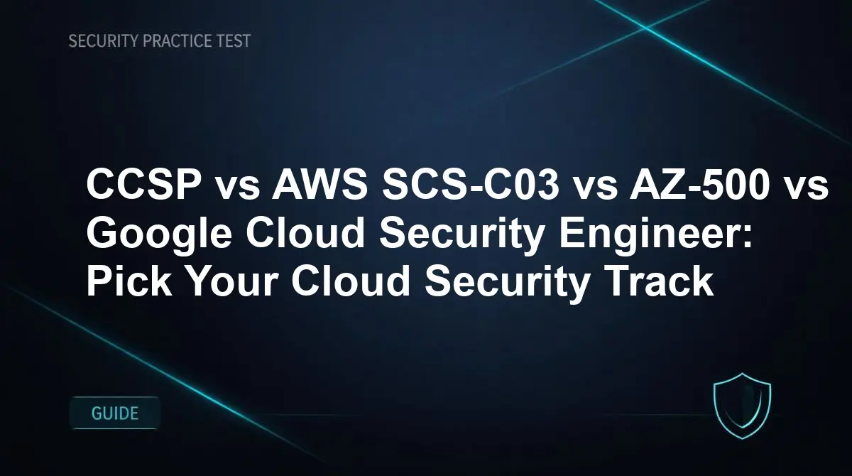 CCSP vs AWS SCS-C03 vs AZ-500 vs Google Cloud Security Engineer: Pick Your Cloud Security Track
