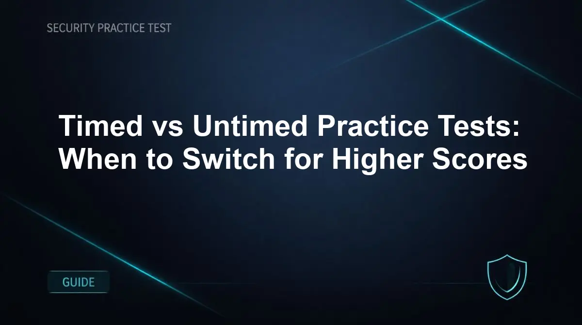 Timed vs Untimed Practice Tests: When to Switch for Higher Scores