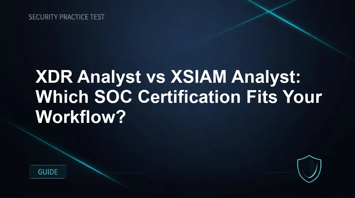 XDR Analyst vs XSIAM Analyst: Which SOC Certification Fits Your Workflow?