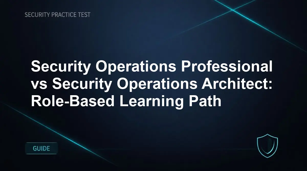 Security Operations Professional vs Security Operations Architect: Role-Based Learning Path