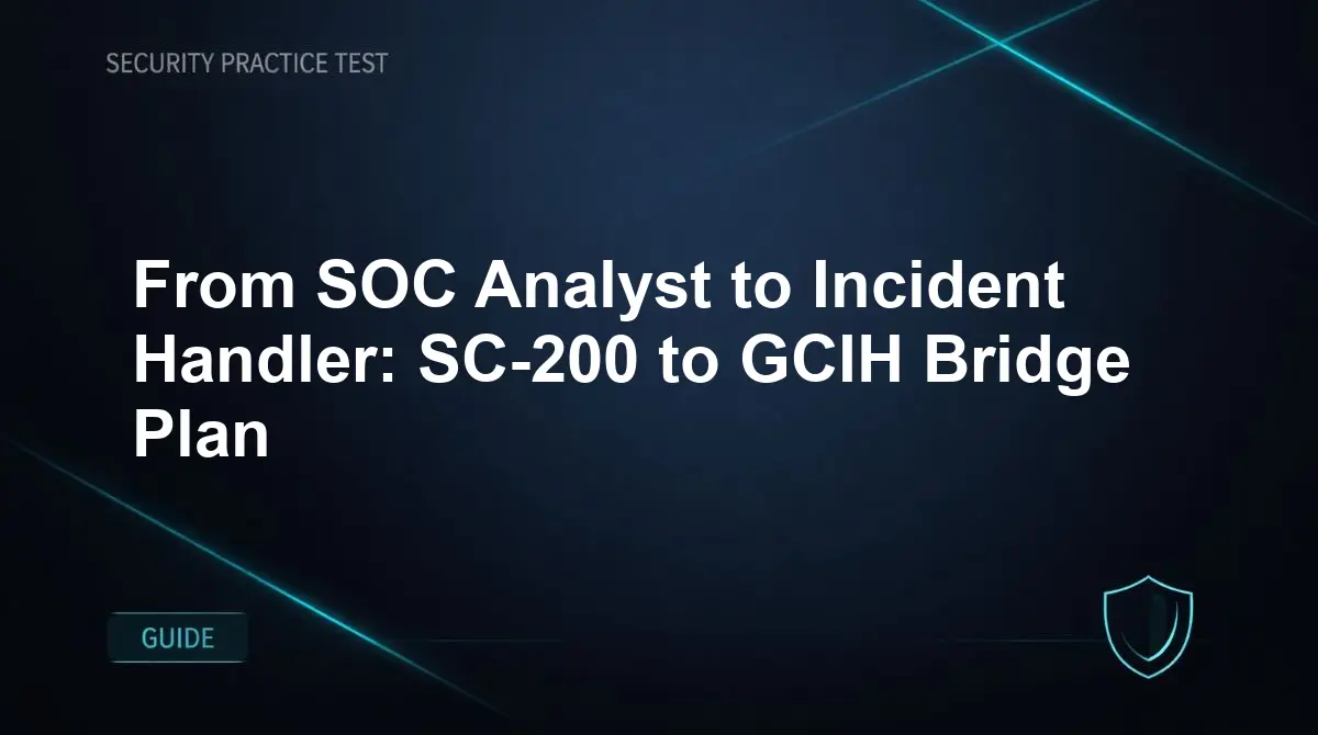 From SOC Analyst to Incident Handler: SC-200 to GCIH Bridge Plan