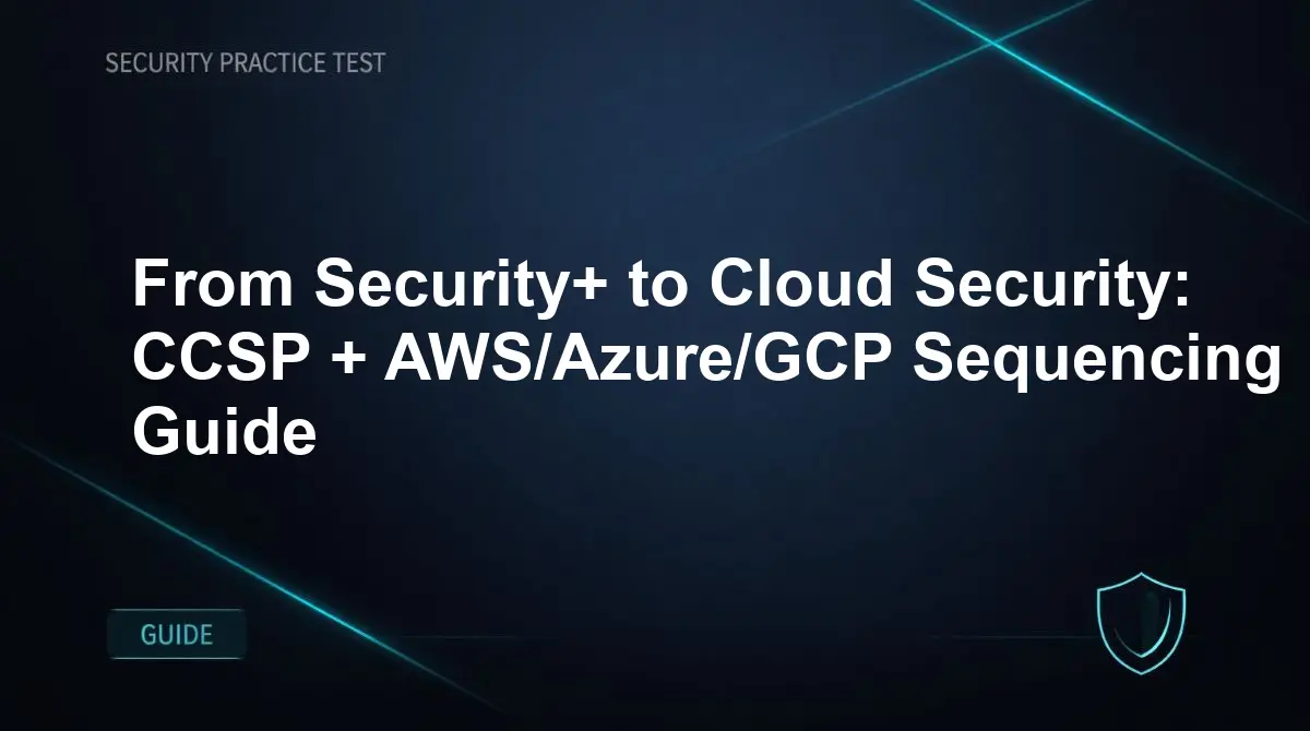 From Security+ to Cloud Security: CCSP + AWS/Azure/GCP Sequencing Guide