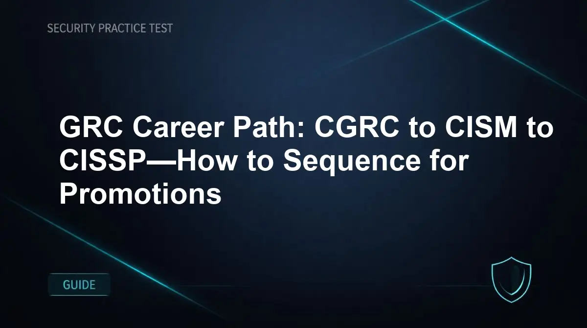 GRC Career Path: CGRC to CISM to CISSP—How to Sequence for Promotions