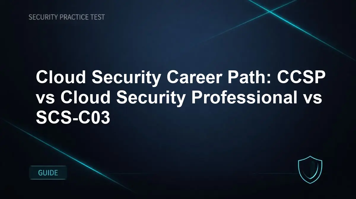 Cloud Security Career Path: CCSP vs Cloud Security Professional vs SCS-C03