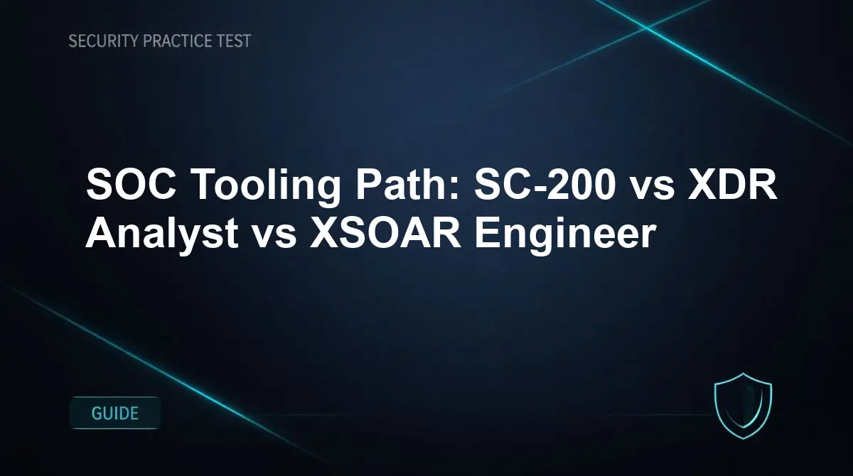 SOC Tooling Path: SC-200 vs XDR Analyst vs XSOAR Engineer