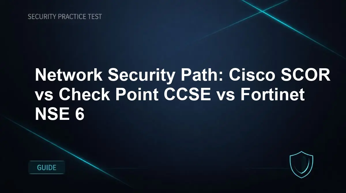 Network Security Path: Cisco SCOR vs Check Point CCSE vs Fortinet NSE 6