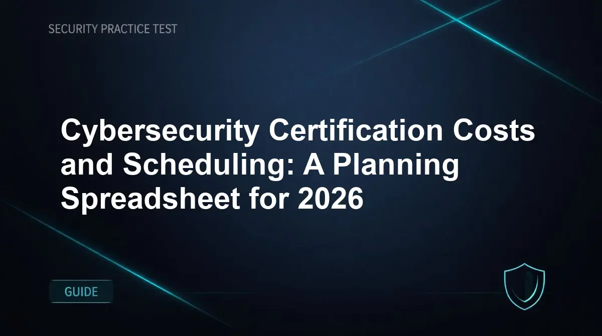 Cybersecurity Certification Costs and Scheduling: A Planning Spreadsheet for 2026