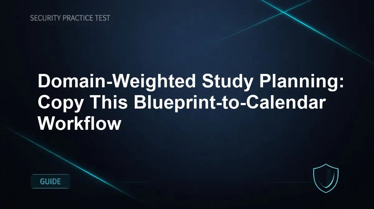 Domain-Weighted Study Planning: Copy This Blueprint-to-Calendar Workflow