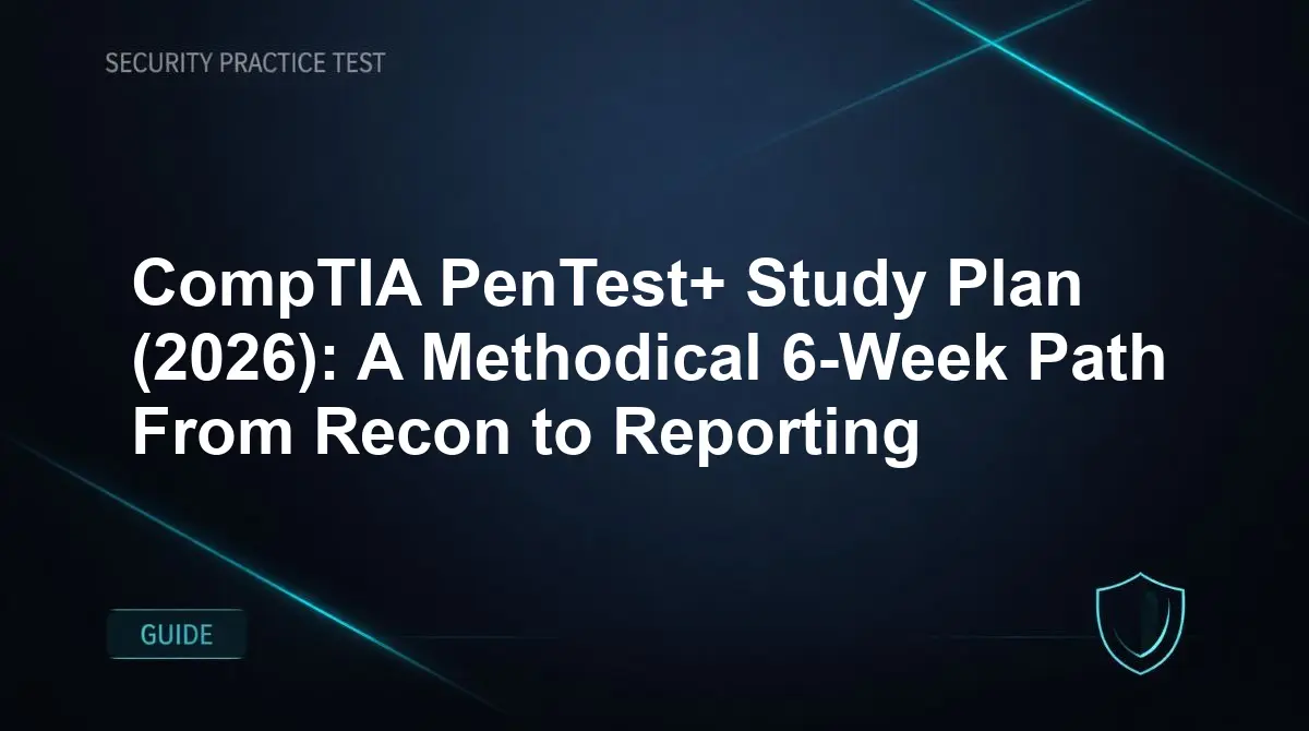 CompTIA PenTest+ Study Plan (2026): A Methodical 6-Week Path From Recon to Reporting