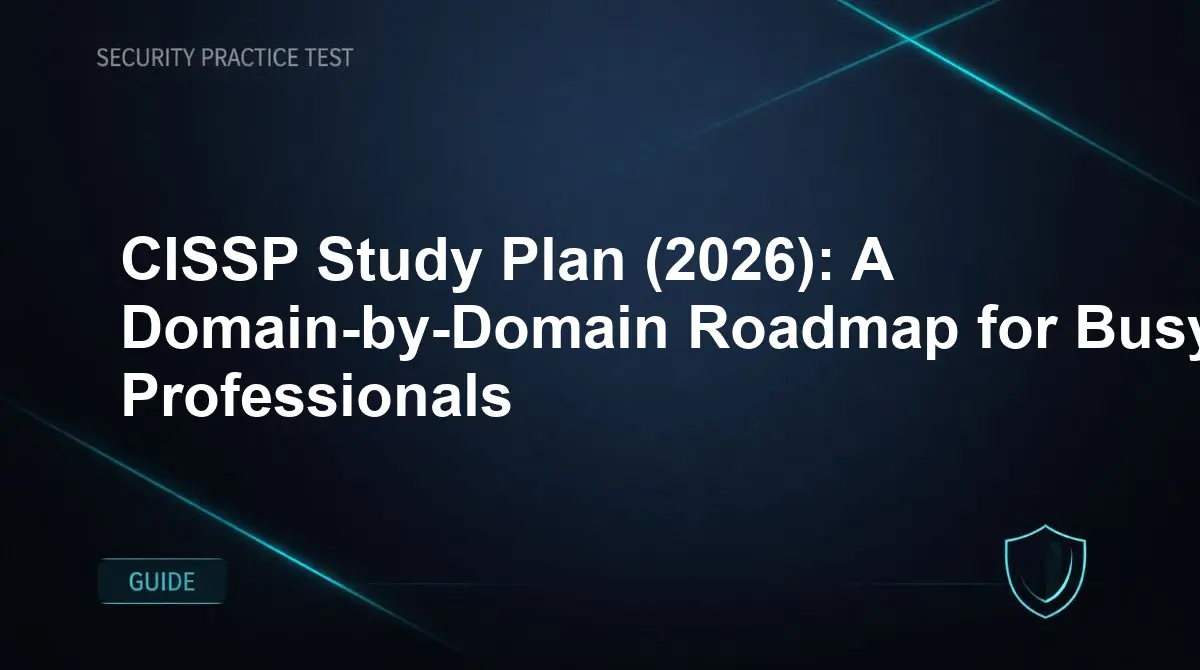 CISSP Study Plan (2026): A Domain-by-Domain Roadmap for Busy Professionals