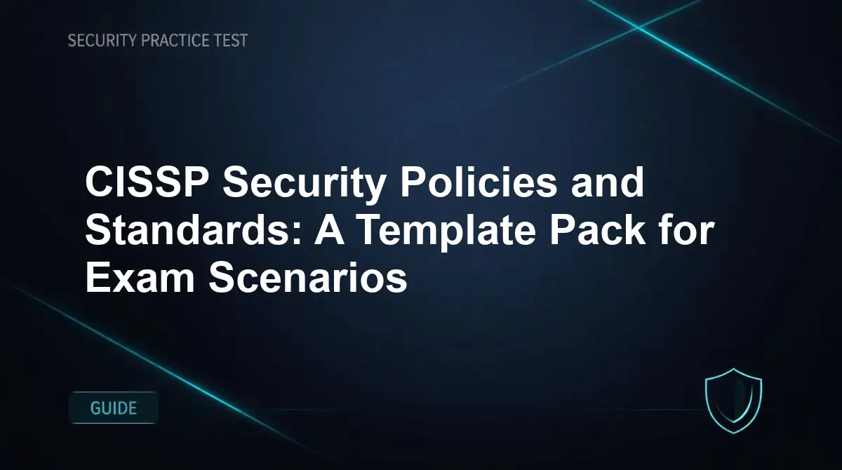 CISSP Security Policies and Standards: A Template Pack for Exam Scenarios