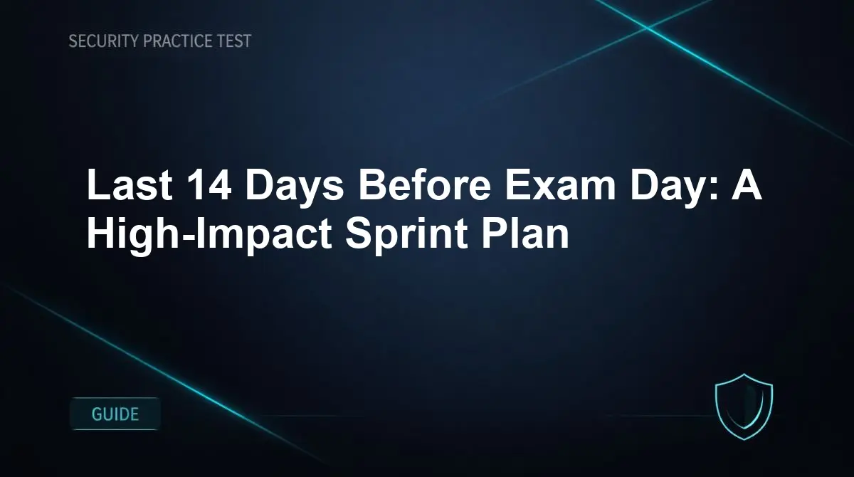 Last 14 Days Before Exam Day: A High-Impact Sprint Plan