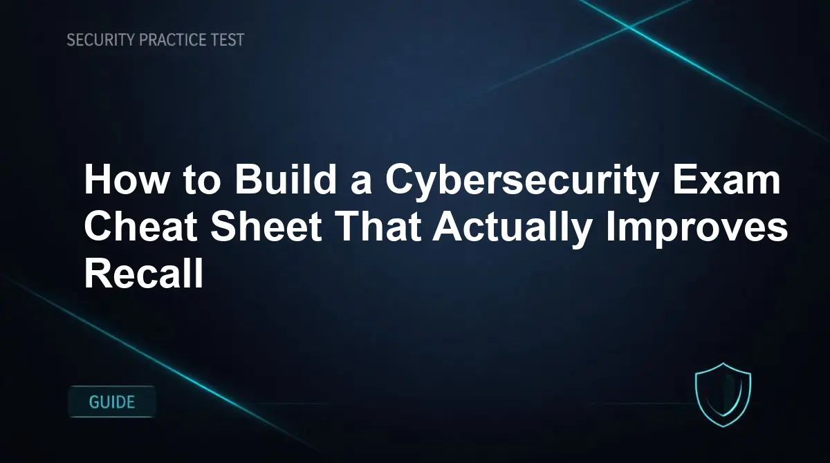 How to Build a Cybersecurity Exam Cheat Sheet That Actually Improves Recall