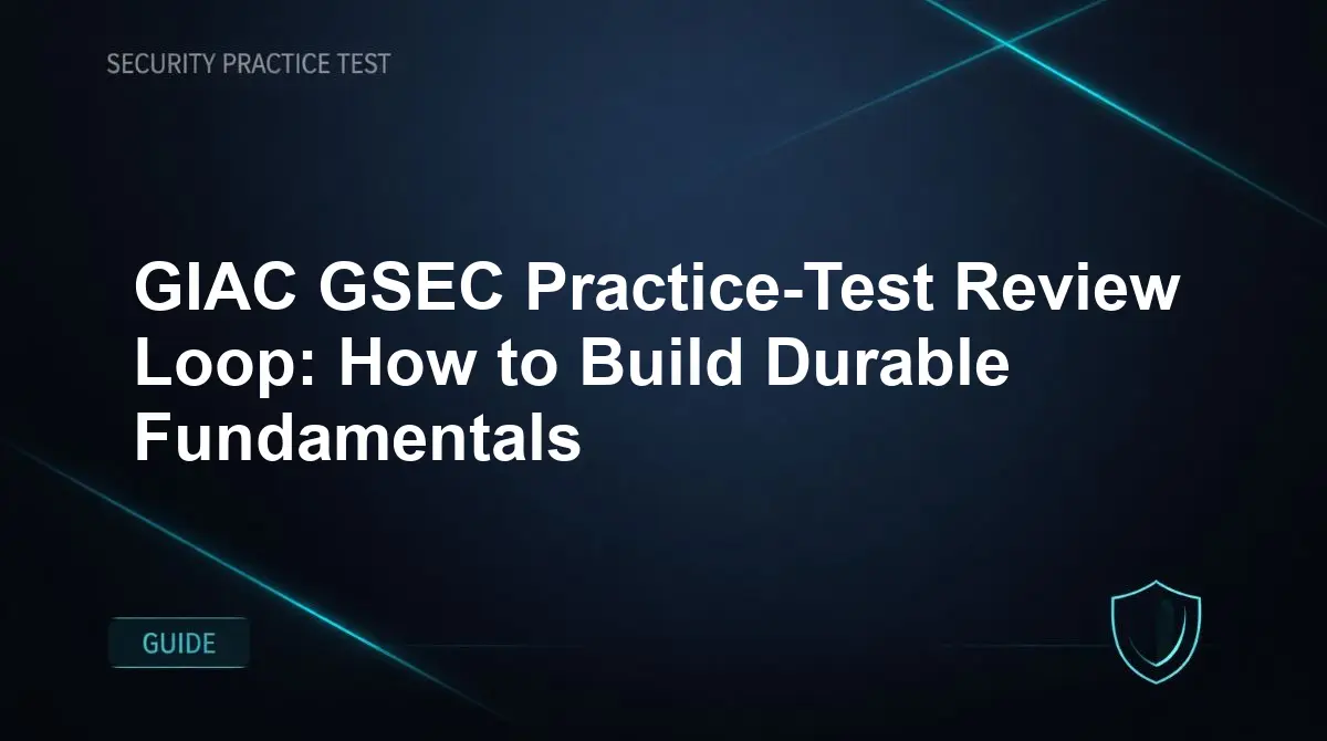 GIAC GSEC Practice-Test Review Loop: How to Build Durable Fundamentals