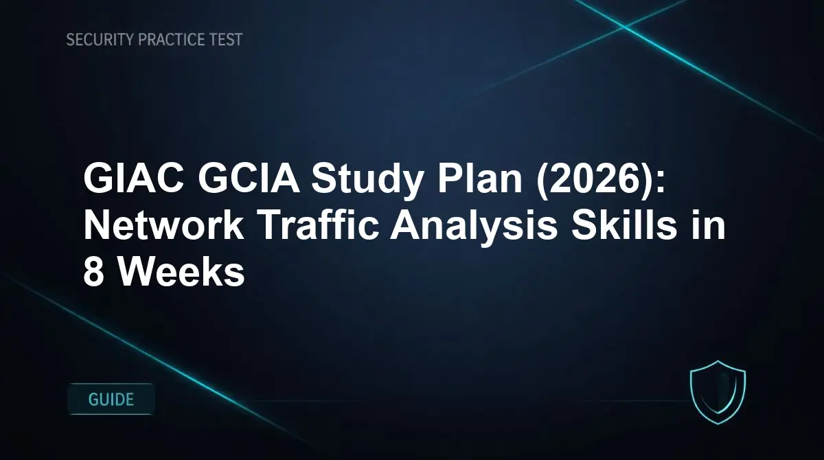 GIAC GCIA Study Plan (2026): Network Traffic Analysis Skills in 8 Weeks