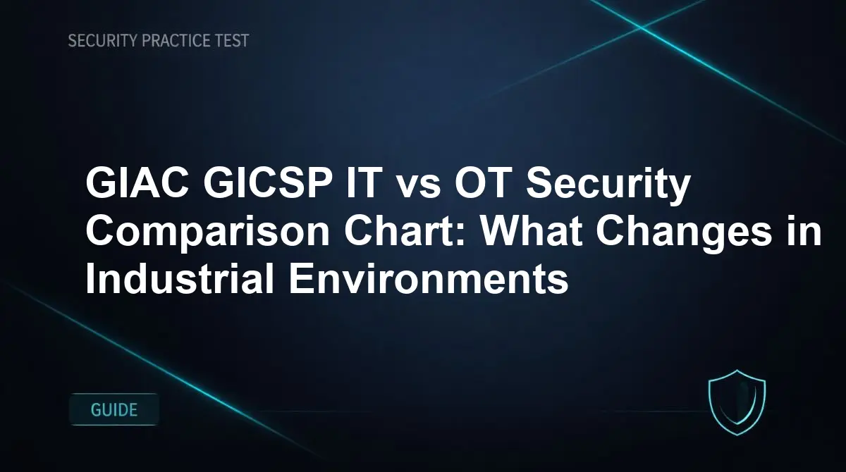 GIAC GICSP IT vs OT Security Comparison Chart: What Changes in Industrial Environments