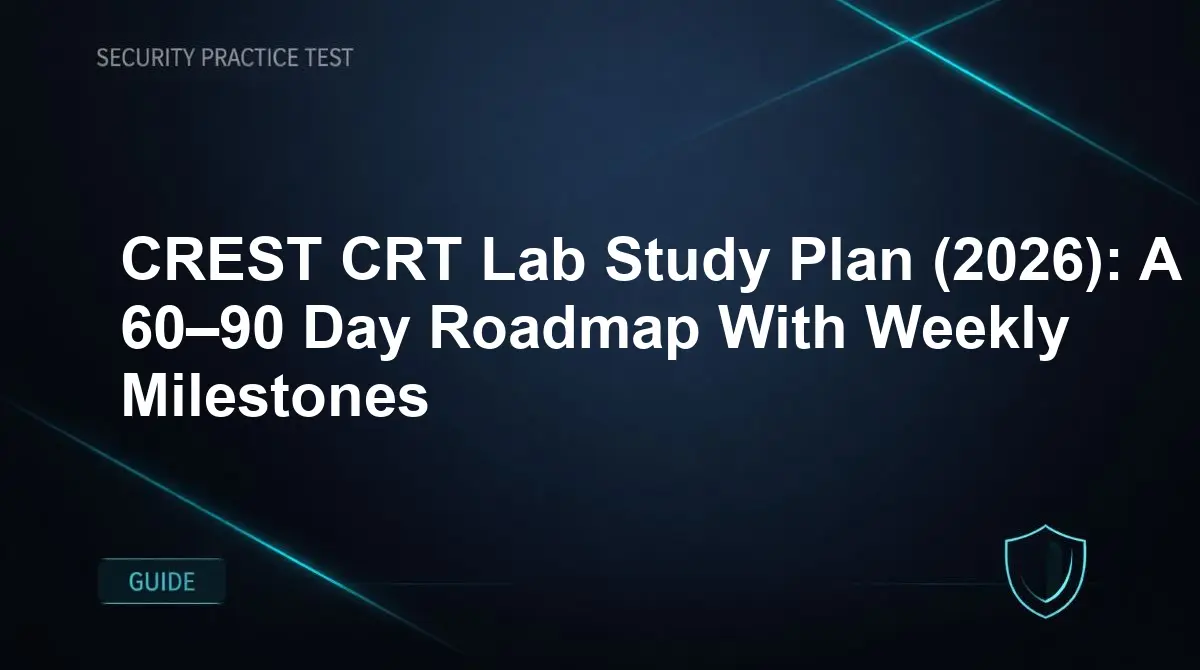 CREST CRT Lab Study Plan (2026): A 60–90 Day Roadmap With Weekly Milestones