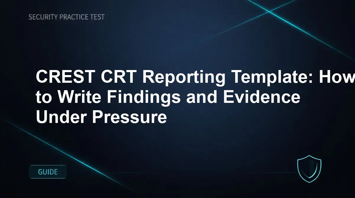 CREST CRT Reporting Template: How to Write Findings and Evidence Under Pressure