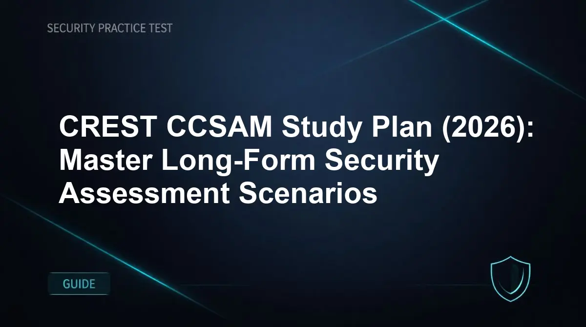 CREST CCSAM Study Plan (2026): Master Long-Form Security Assessment Scenarios