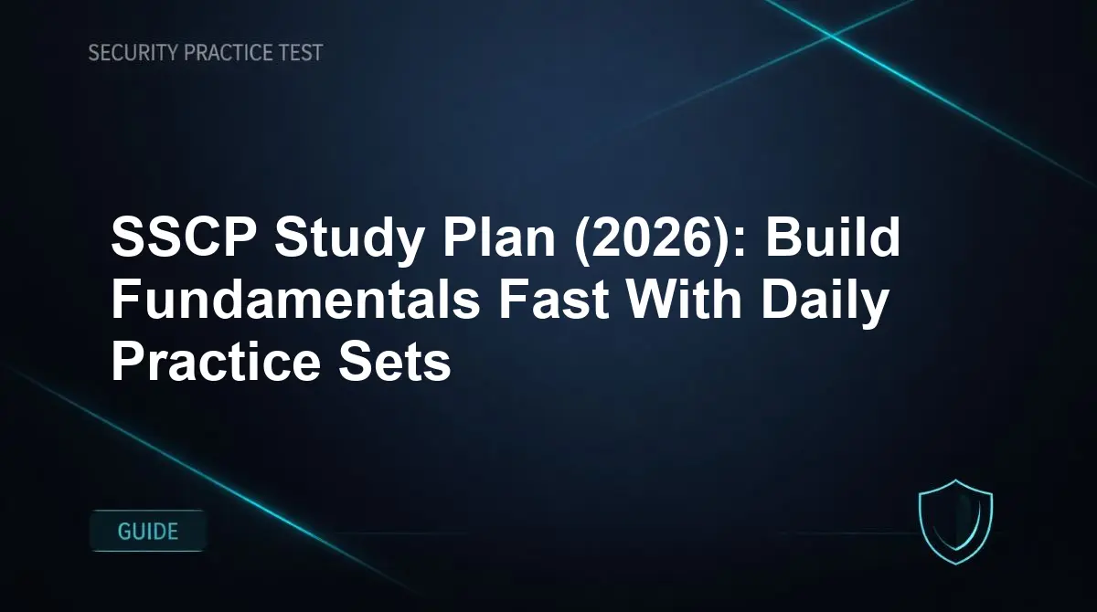 SSCP Study Plan (2026): Build Fundamentals Fast With Daily Practice Sets