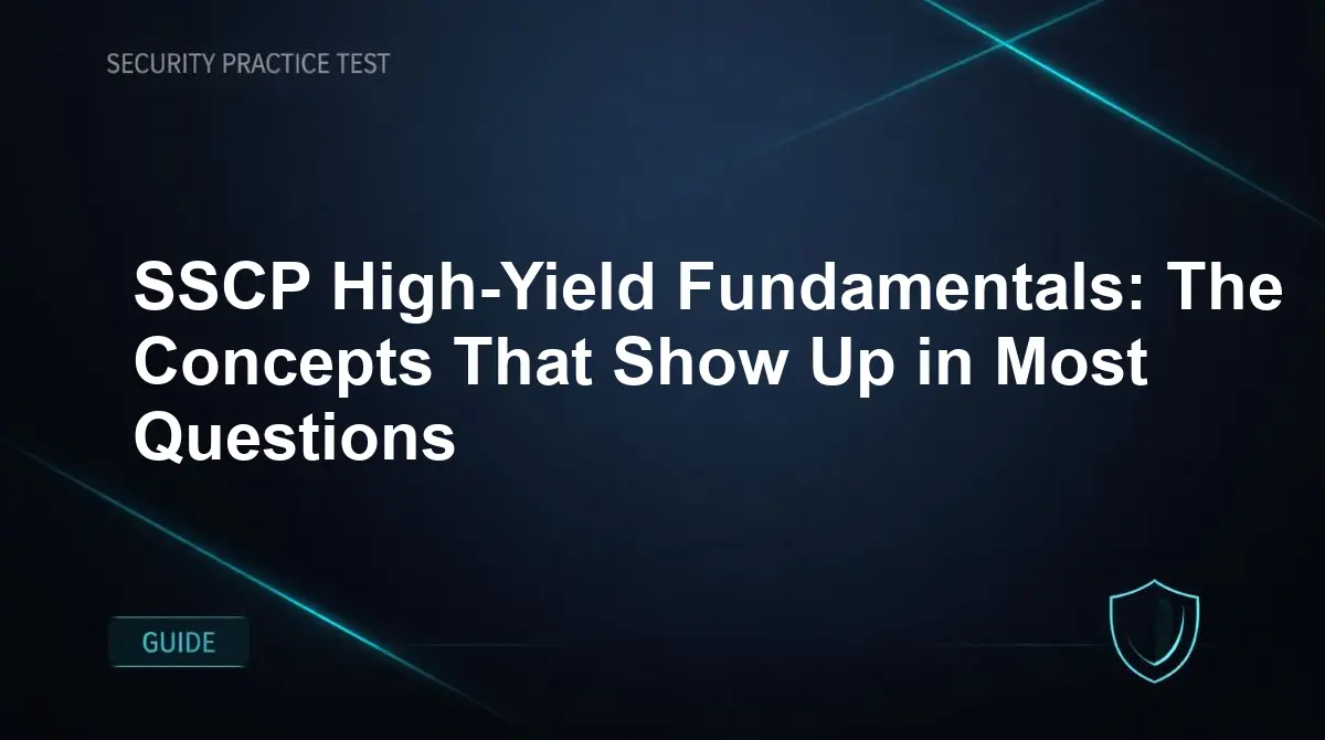 SSCP High-Yield Fundamentals: The Concepts That Show Up in Most Questions