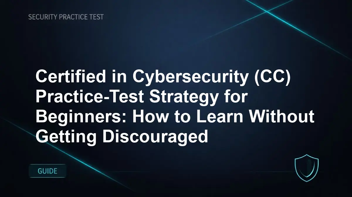 Certified in Cybersecurity (CC) Practice-Test Strategy for Beginners: How to Learn Without Getting Discouraged