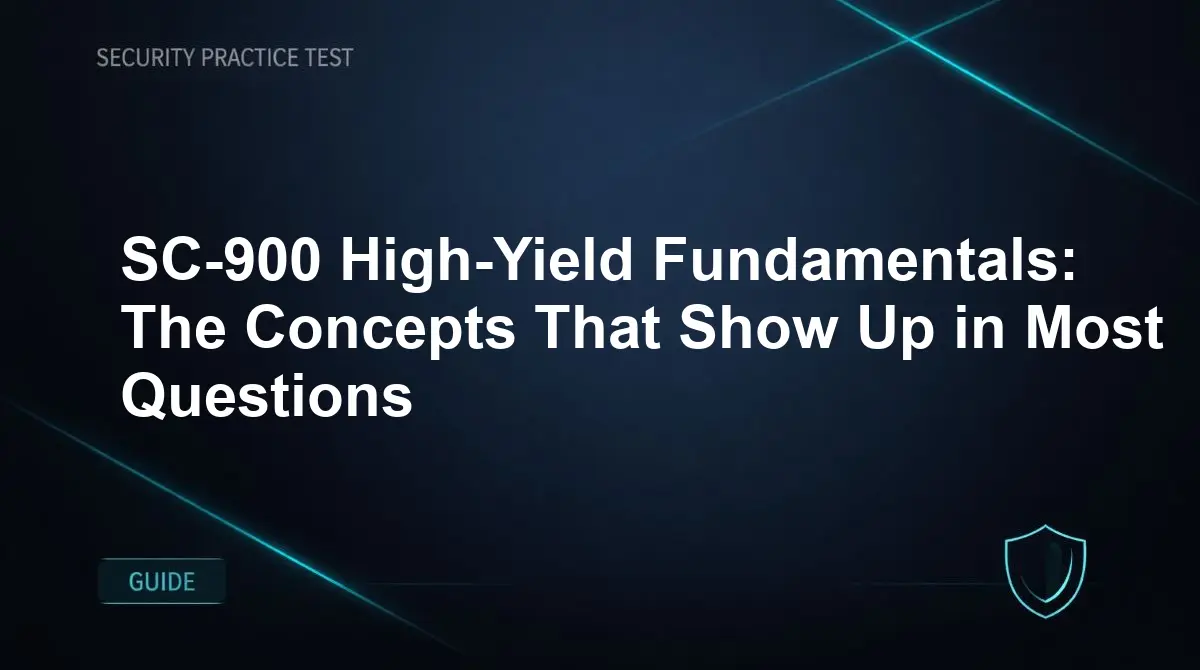 SC-900 High-Yield Fundamentals: The Concepts That Show Up in Most Questions