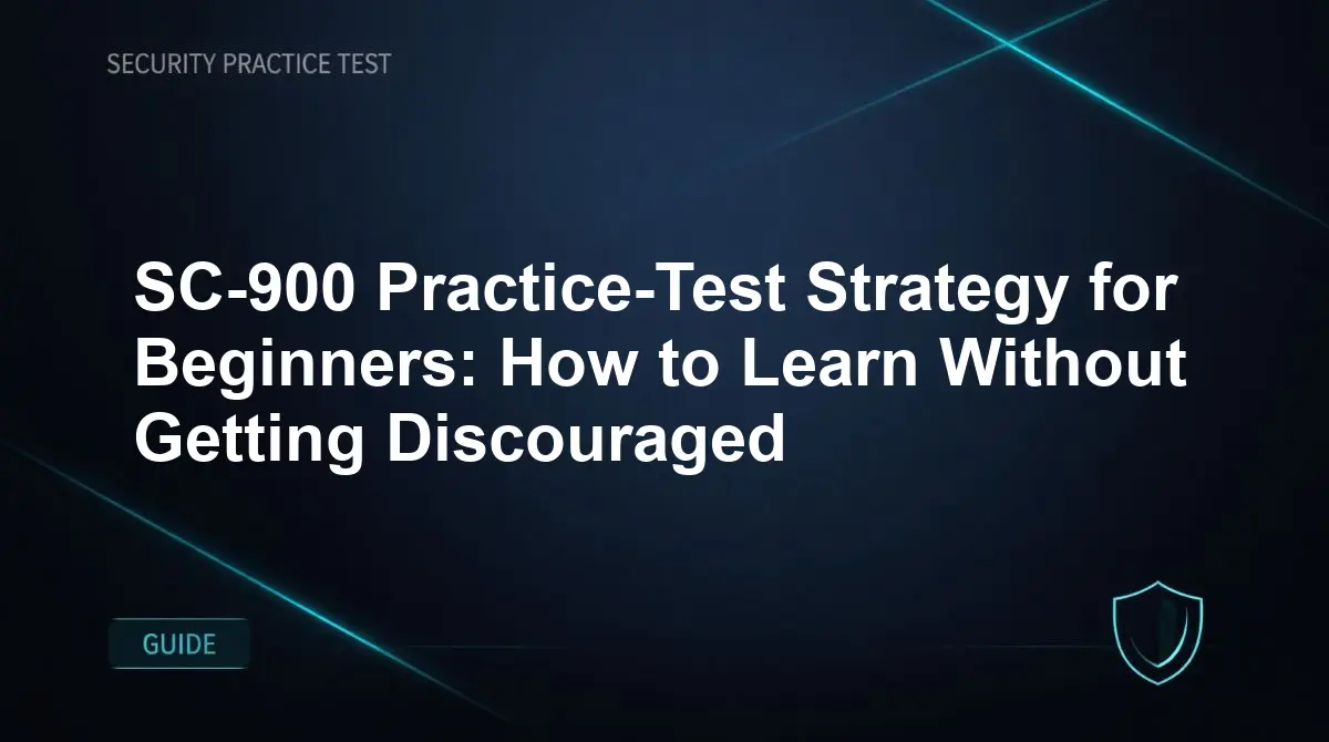 SC-900 Practice-Test Strategy for Beginners: How to Learn Without Getting Discouraged