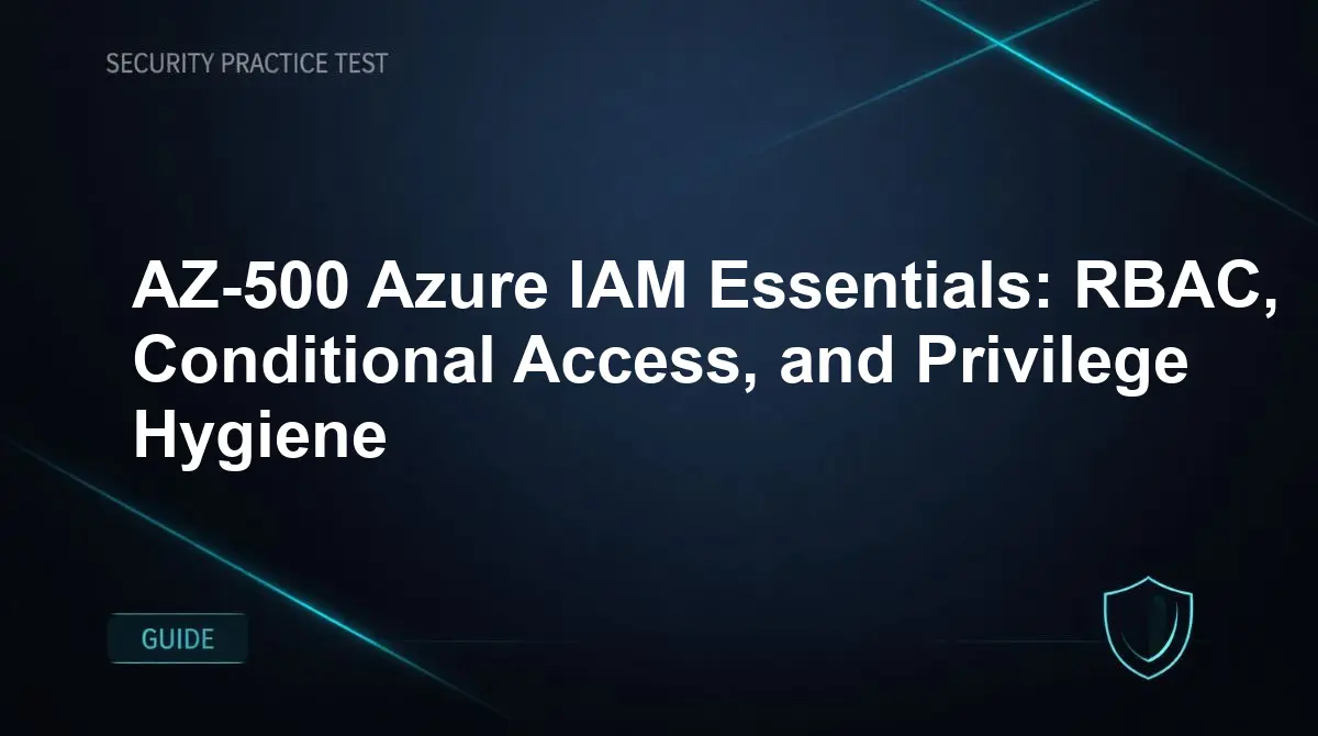 AZ-500 Azure IAM Essentials: RBAC, Conditional Access, and Privilege Hygiene