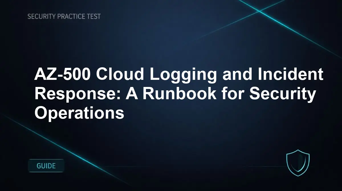 AZ-500 Cloud Logging and Incident Response: A Runbook for Security Operations