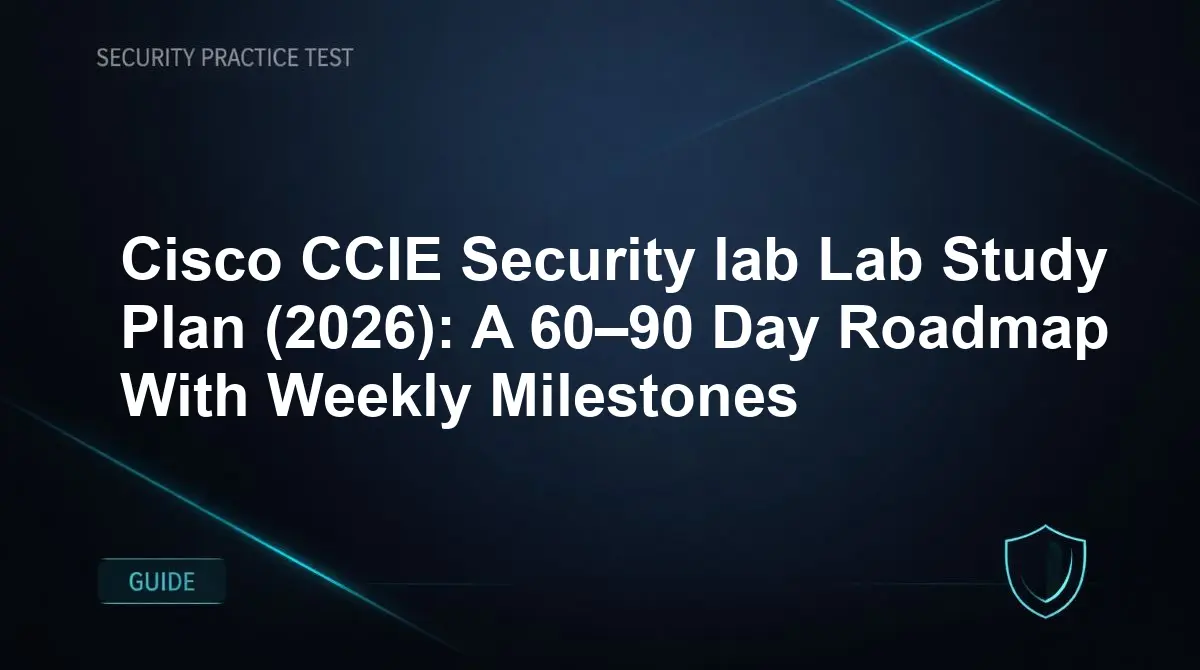 Cisco CCIE Security lab Lab Study Plan (2026): A 60–90 Day Roadmap With Weekly Milestones