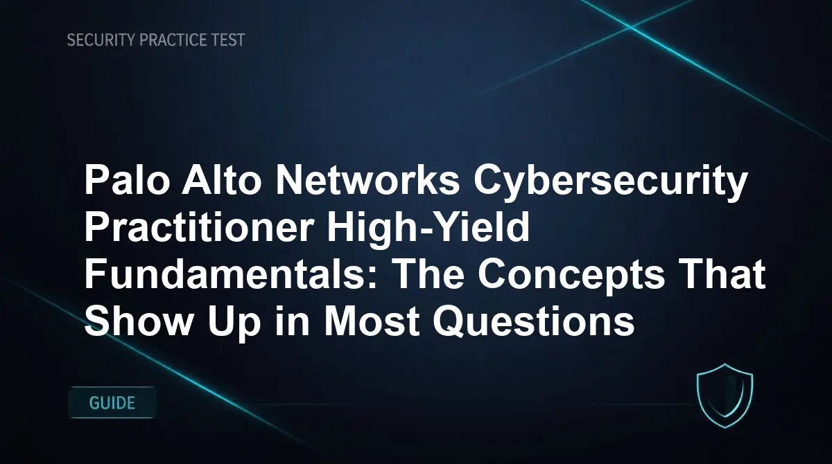 Palo Alto Networks Cybersecurity Practitioner High-Yield Fundamentals: The Concepts That Show Up in Most Questions