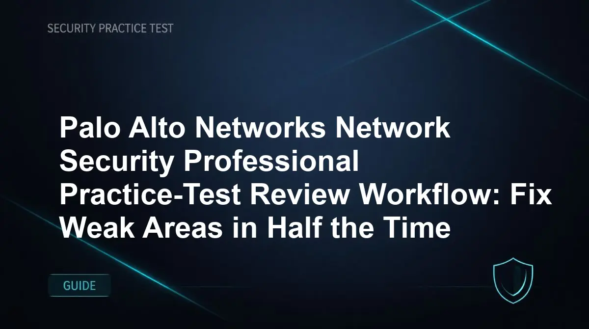Palo Alto Networks Network Security Professional Practice-Test Review Workflow: Fix Weak Areas in Half the Time
