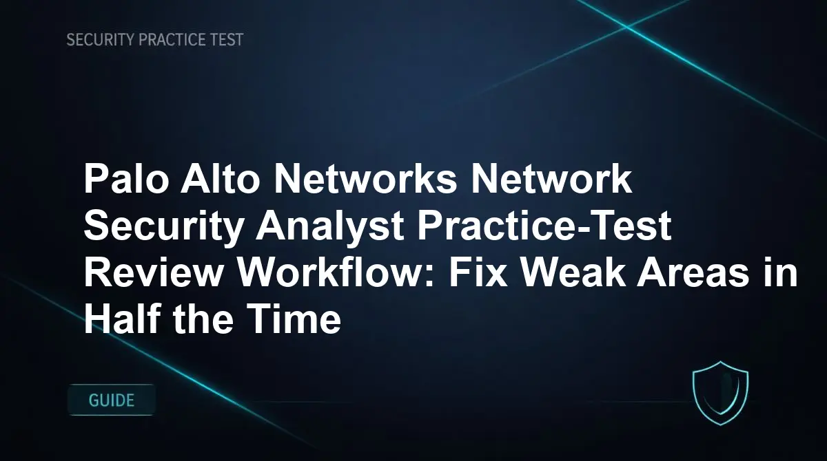 Palo Alto Networks Network Security Analyst Practice-Test Review Workflow: Fix Weak Areas in Half the Time