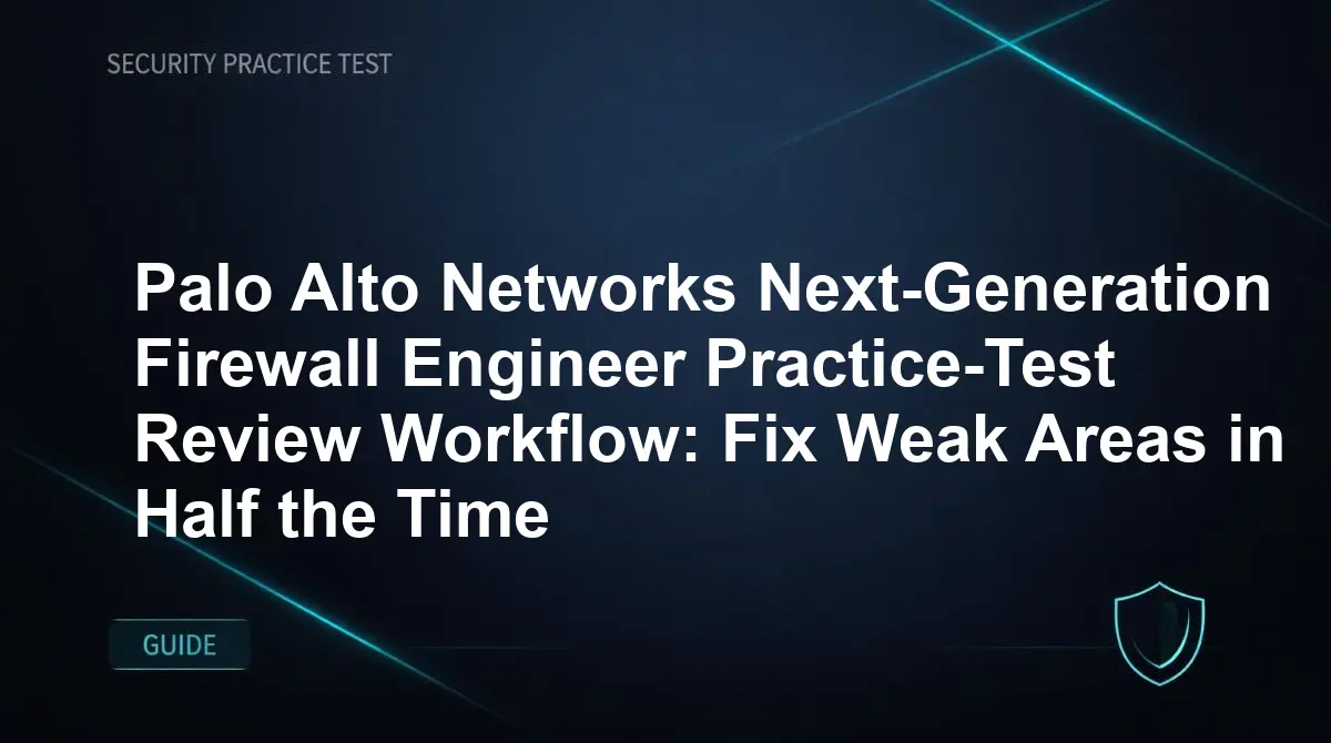 Palo Alto Networks Next-Generation Firewall Engineer Practice-Test Review Workflow: Fix Weak Areas in Half the Time