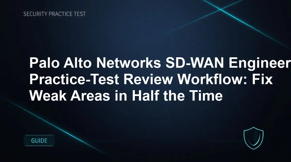 Palo Alto Networks SD-WAN Engineer Practice-Test Review Workflow: Fix Weak Areas in Half the Time