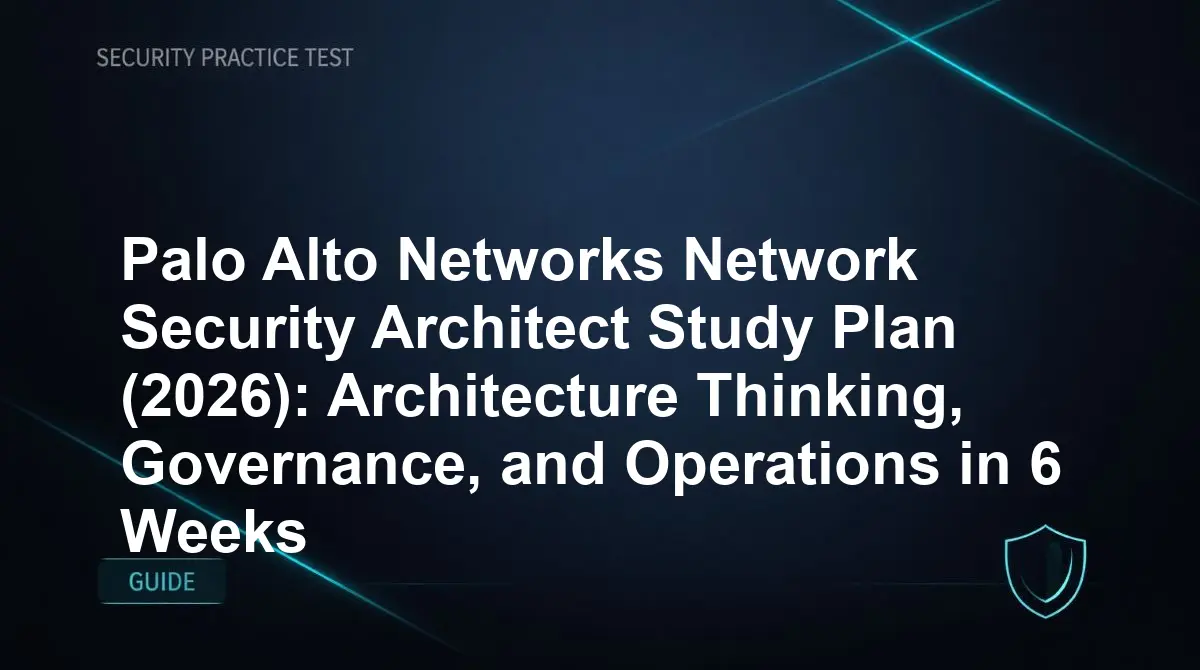 Palo Alto Networks Network Security Architect Study Plan (2026): Architecture Thinking, Governance, and Operations in 6 Weeks