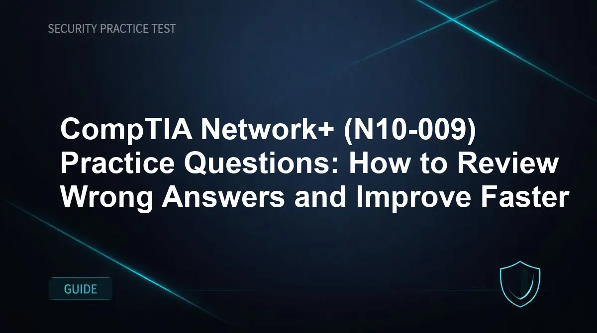 CompTIA Network+ (N10-009) Practice Questions: How to Review Wrong Answers and Improve Faster
