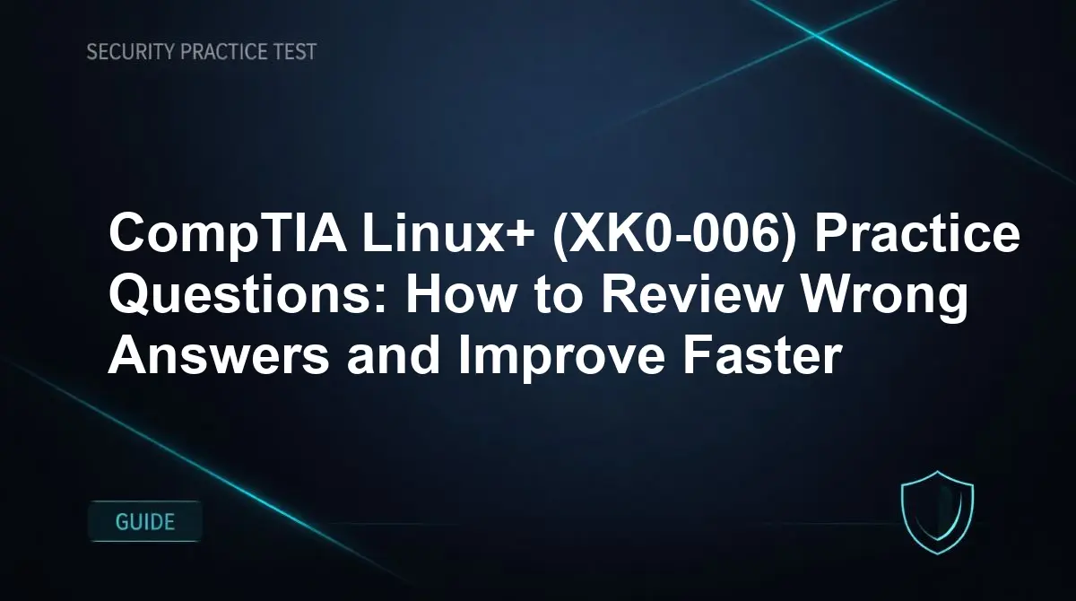 CompTIA Linux+ (XK0-006) Practice Questions: How to Review Wrong Answers and Improve Faster