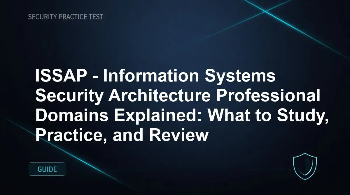 ISSAP - Information Systems Security Architecture Professional Domains Explained: What to Study, Practice, and Review