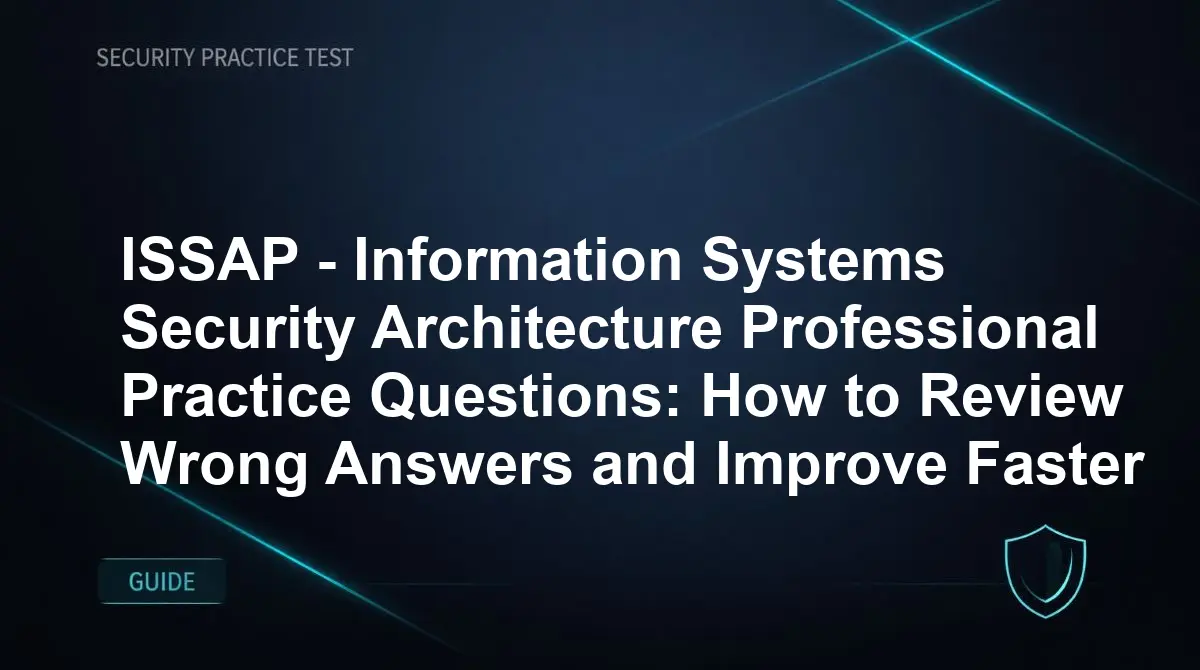 ISSAP - Information Systems Security Architecture Professional Practice Questions: How to Review Wrong Answers and Improve Faster